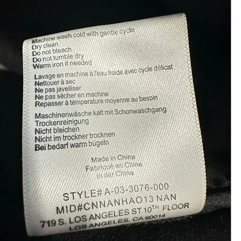 ANINE BING Max Trousers Women's 34 Black Twill Pants Stretch Slit High Rise