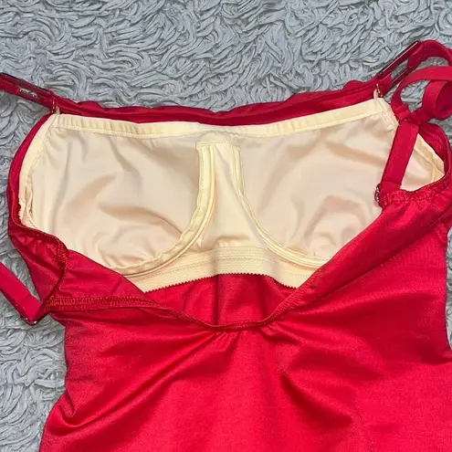 MiracleSuit Swimsuit Red One Piece Bling Wrap 10