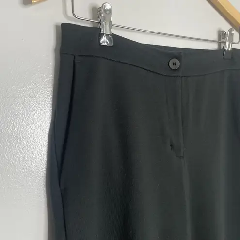 Eileen Fisher  Petite Small Black Stretch Jersey Knit Slouchy Ankle Pants
