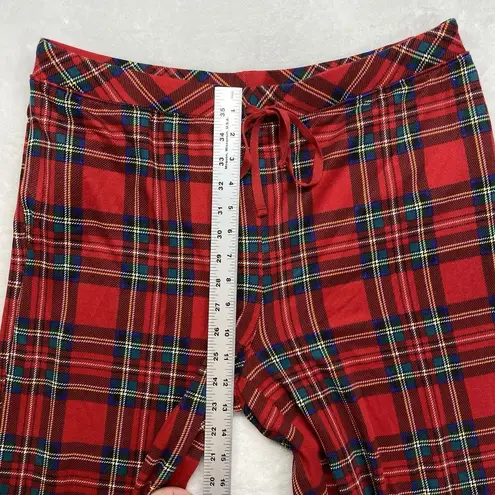 Red Tartan Plaid Pajama Pants Women's Large Holiday pjs