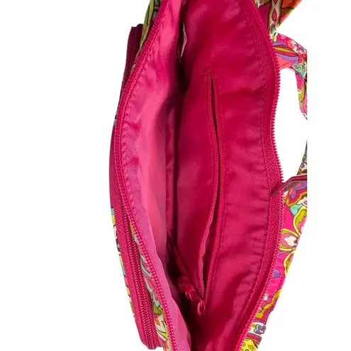 Vera Bradley  Quilted "Pink Swirls" Hipster Crossbody Handbag Paisley Bright