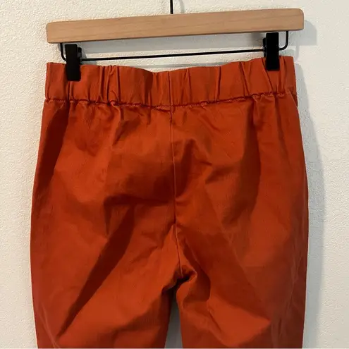 Soft Surroundings Orange Metro Denim Pull On Snap Ankle Jeggings Leggings Size S
