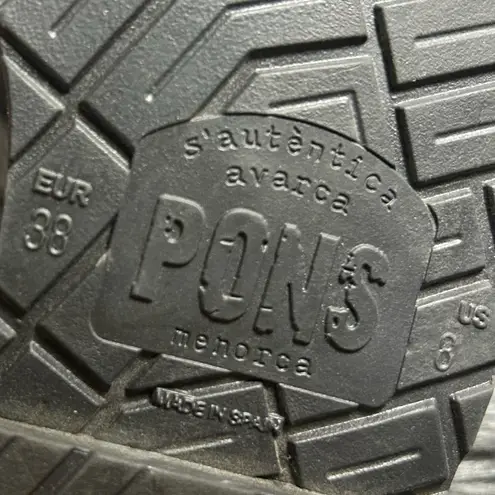 PONS Avarcas CLASSIC STYLE TEXTILE ABSTRACT BLUE Sandals Size 38 EU/US 6 Black