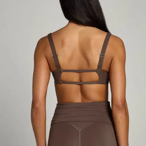 NWT MP Studio Open Back Sports Bra in Chocolate Brown Size Small