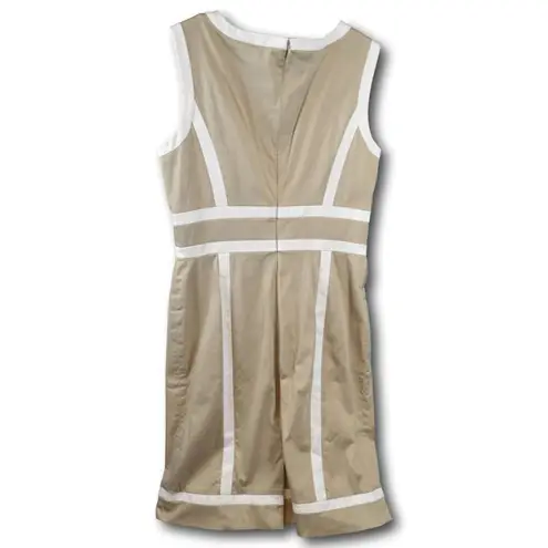 Tahari By Arthur Levine Khaki / Beige Dress Size: 8