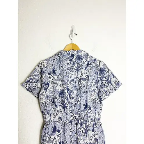 Twosisters The Label Gaia Playsuit Size 8 Tropical Jungle Print Romper Blue