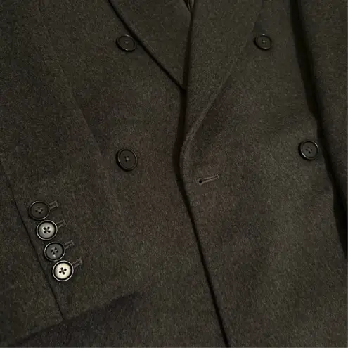 Quince Italian Wool Double-Breasted Coat Heather Charcoal XS NWT