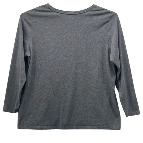 Lands' End Top Gray 1X