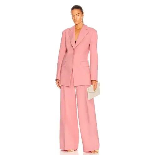 Oscar de la Renta SET pink bow peak label jacket blazer and pants suit set