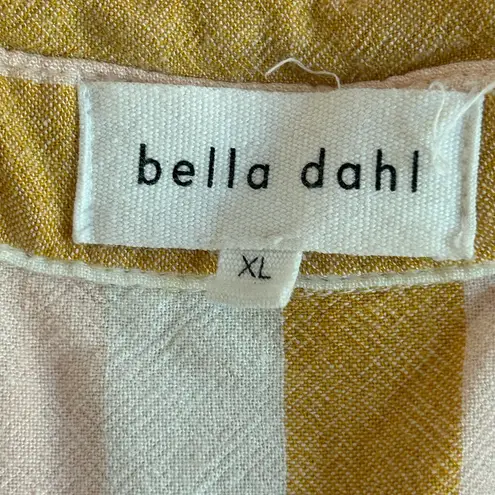 Bella Dahl vertical rainbow striped casual comfy classic button down Mykonos XL
