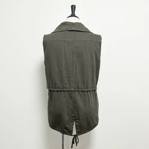 Velvet Graham Spencer Odesa Army Green Faux Fur Removable Hood Vest NWT Medium