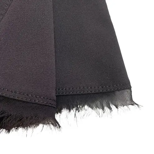 T Tahari Womens Midi Skirt Bramble Ruffle Hem Tulle Trim Career Black Size 4