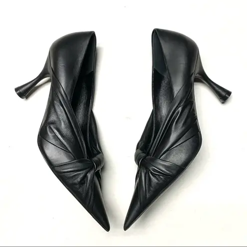 Balenciaga NEW 80mm Drapey Leather Pumps