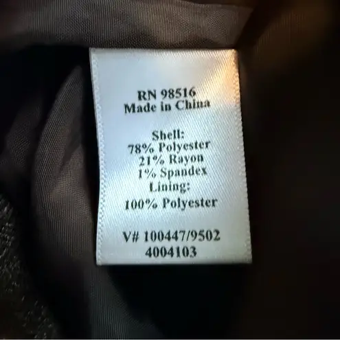 Coldwater Creek Metallic Gold & Bronze Abstract Print Jacket Blazer Size 14 thumbnail 11