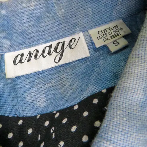 Funky 1990s Vintage Art To Wear Quirky City Scape Retro Jacket Small Blue