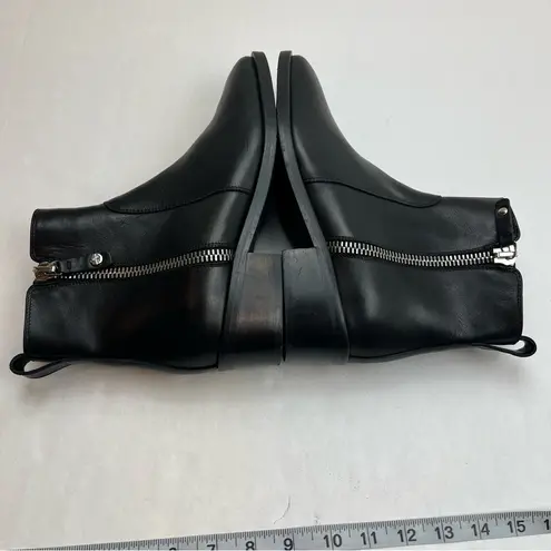 Aquatalia Colbie Weatherproof Bootie Zippers Black Leather Womens 9M 9 Medium