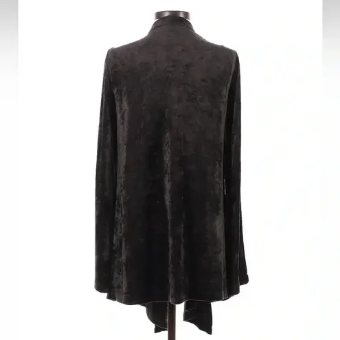 W By Worth Grey Black Cold Shoulder Open Front Cardigan Sweater Size S Small