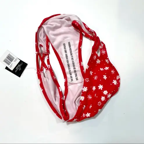 California Waves red strappy bikini swim bottom