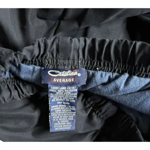 Catalina Women's Size Large Workout Pants 100% Polyester Dark Blue Lightweight