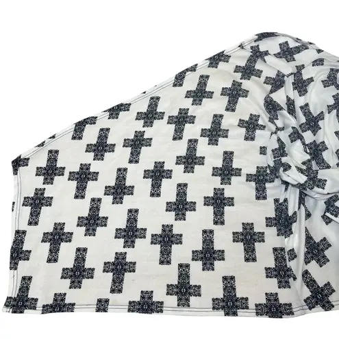 Hot Ginger Y2k 2000s Cross Decor Cardi Asymmetrical Size Medium White