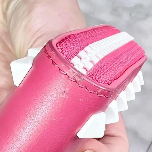 Valentino Garavani Pink & White Vitello Colorblock Rockstud Zip Around Wallet