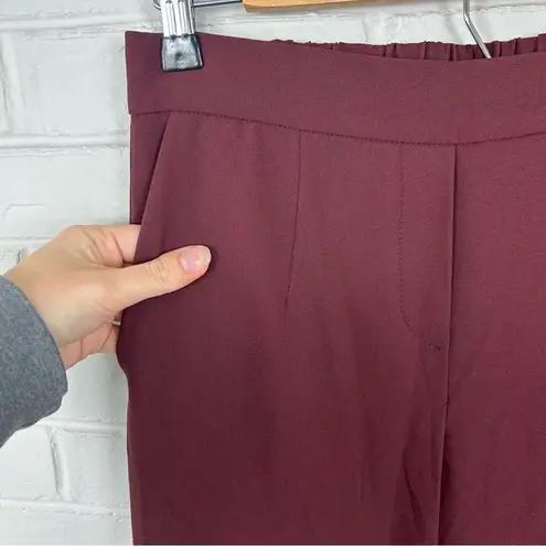 Babaton Aritzia Maroon Cropped Trouser Pants