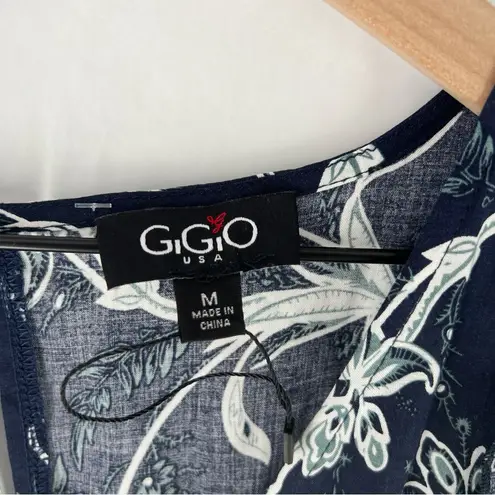 Gigio Lightweight Floral Print Navy V