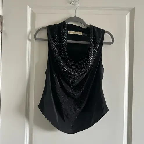 Ramy Brook - Debi Draped Silk Rhinestone Top