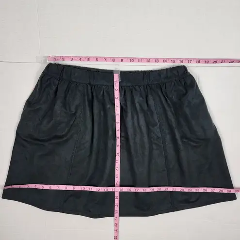Matilda Jane Skater Skirt Black Faux Suede With Pockets Size XL