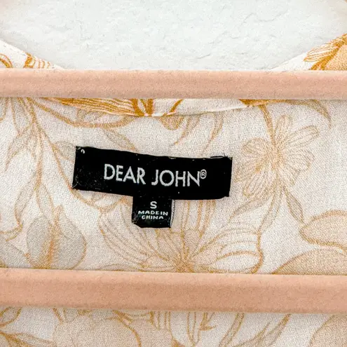 Dear John Womens Dress Size S Floral Long Sleeve Ruffle Boho Cottage Romantic