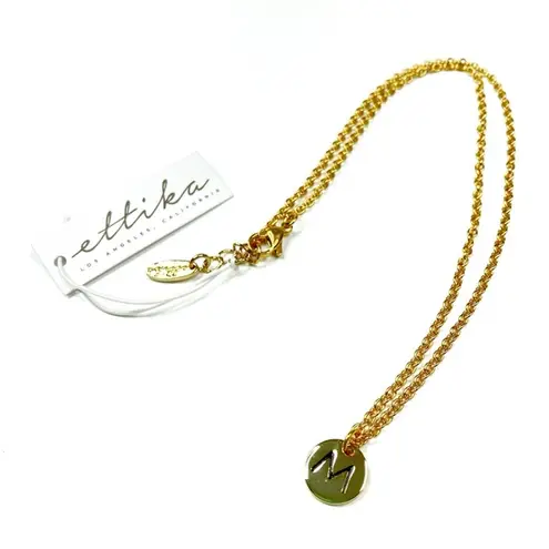 Ettika  | Gold Tone Initial "M" Necklace