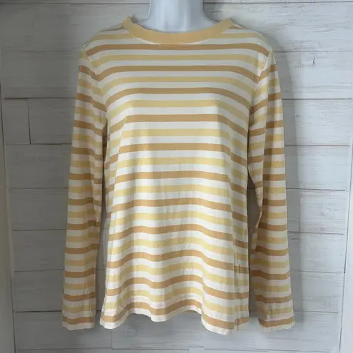 COS Womens The Clean Cut Stripe Long Sleeve Cotton T-Shirt Size Small Organic