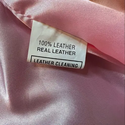 Bubblegum Leather Pink Textured Leather Jacket