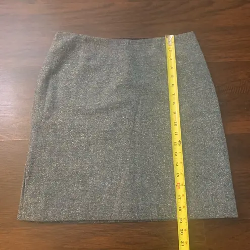 barney's new york blue wool blend pencil skirt size 6