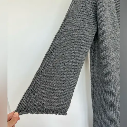 Heartless Jeans chunky knit open front bell sleeveed dark gray cardigan size Sm
