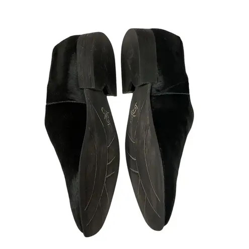 OTBT Black Calf Hair Coyote Slip On Shootie Size 8.5M Low Heel Minimalist