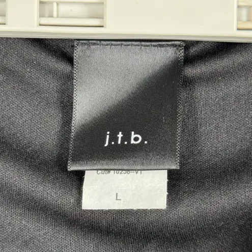 j.t.b. Floral Mesh Top L Black Green White V