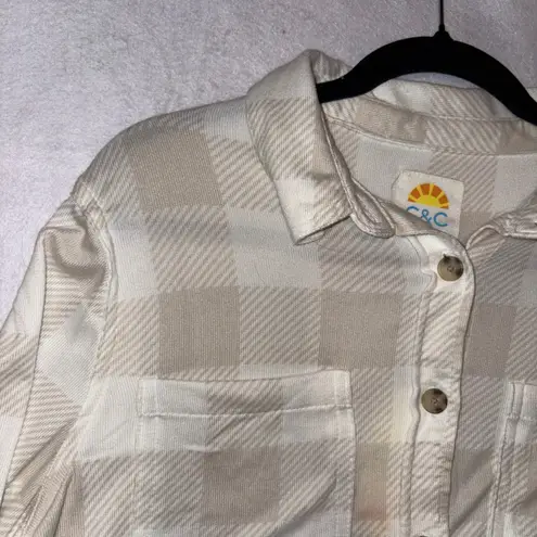 C&C California Plaid Button Down super soft Flannel Shirt Top