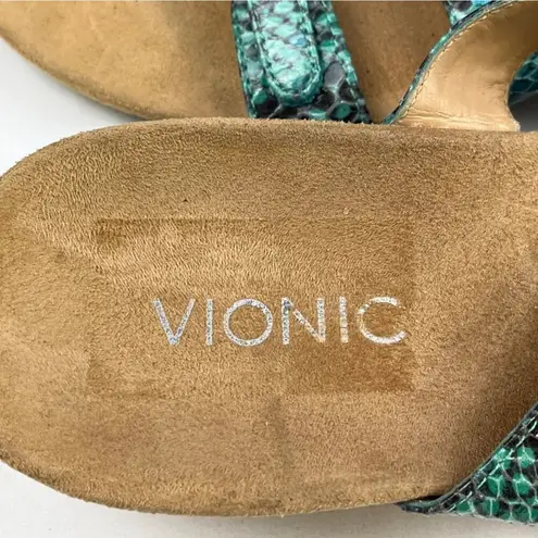 Vionic Women's Green Snake Print Shoes/Sandals Sz 10 SKU 4621