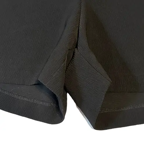 Eloquii Black Dress Shorts Four Button Closure Pockets Polyester Spandex Size 28