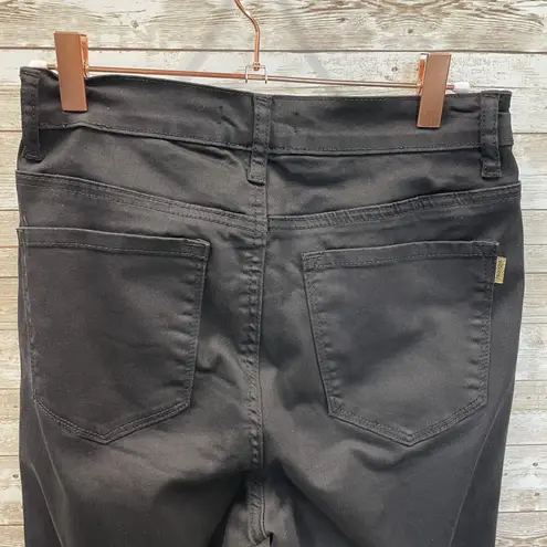 Vibram Vibrant Miu Womens 11/29 Jeans Black Stretch Front Slit Tencel 5-Pocket NWT