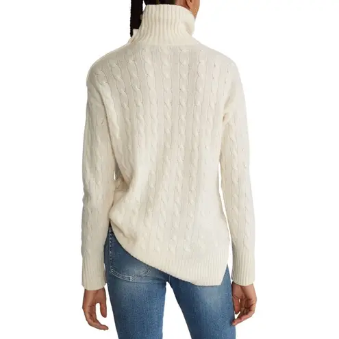 IZOD new ❤︎ Cozy Classic Cable Knit Turtleneck Sweater ❤︎ Ivory Winter White XL