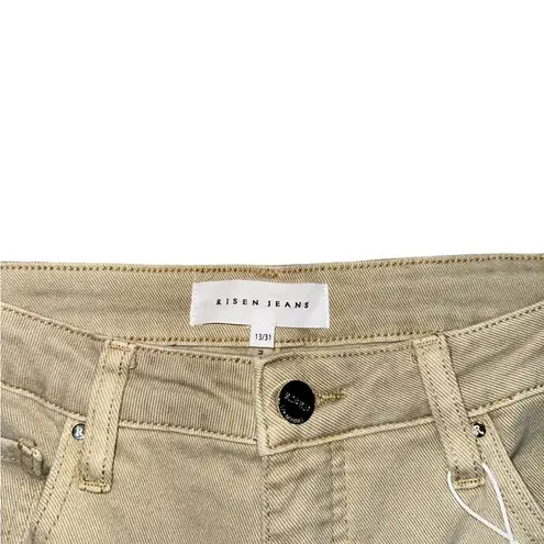 Women’s Risen Living In The Moment Flare Cargo Jeans Khaki Size 13/31 Tan