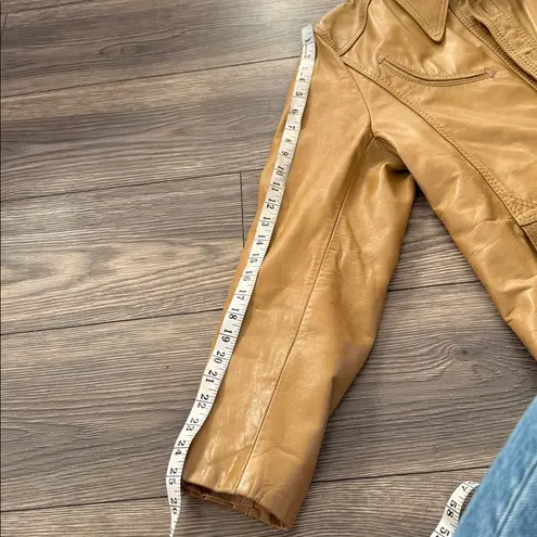 PIONEER Camel Leather western Jacket Tan Size 40