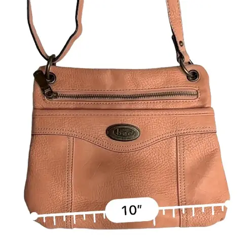 BOC Born Concepts Pinkish Orangish Faux Leather Crossbody Purse Orange