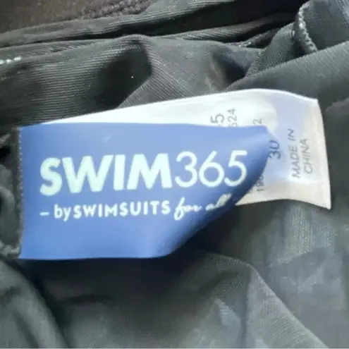 Swimsuits For All SWIM365 Swimsuit Blue Painterly Leaves Women Plus Size 30 NWOT