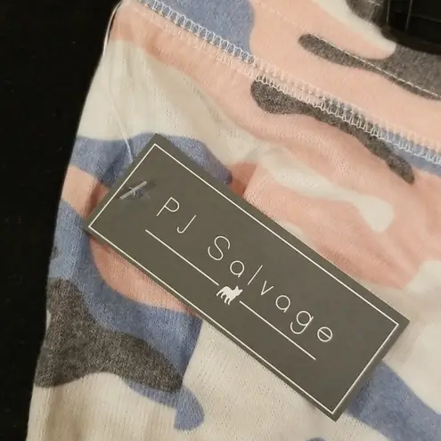 💕PJ SALVAGE💕 Oatmeal Camo Print Pajama Bottoms ~ Medium M NWT Pink