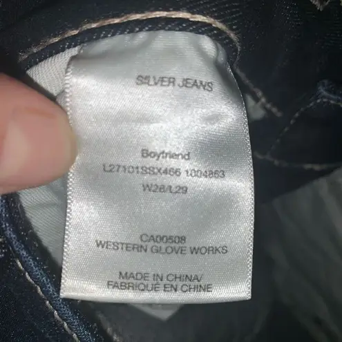 Silver Jeans Silver western distressed dark wash normcore skinny jeans