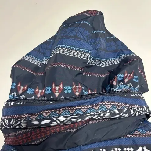 Bench Women's Puffer Jacket Blue Size M Winter Mid-Length Full Zip- Fox