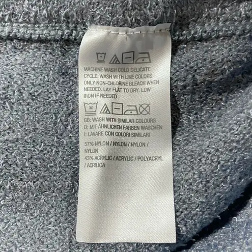 Isaac Mizrahi New Cozy Knit Elastic Waist Sweater Skirt Steel Blue Size Medium